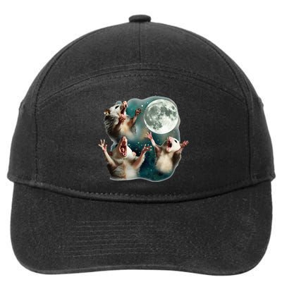 Three Possum Moon 3 Opossum 7-Panel Snapback Hat