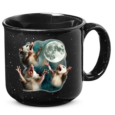 Three Possum Moon 3 Opossum 15oz Campfire Ceramic Mug