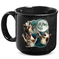 Three Possum Moon 3 Opossum 15oz Campfire Ceramic Mug