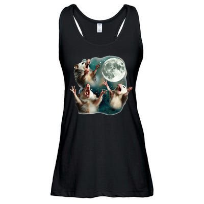Three Possum Moon 3 Opossum Ladies Essential Flowy Tank