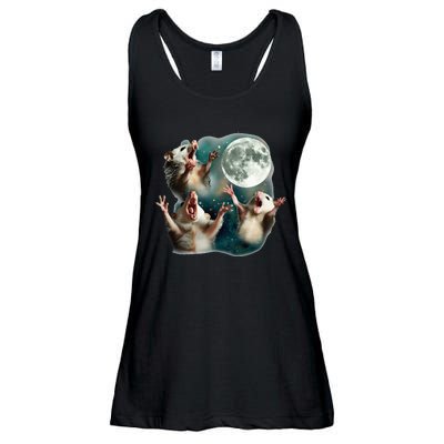 Three Possum Moon 3 Opossum Ladies Essential Flowy Tank