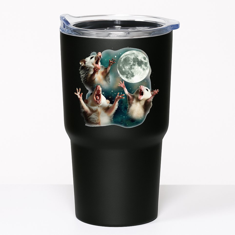 Three Possum Moon 3 Opossum Tumbler