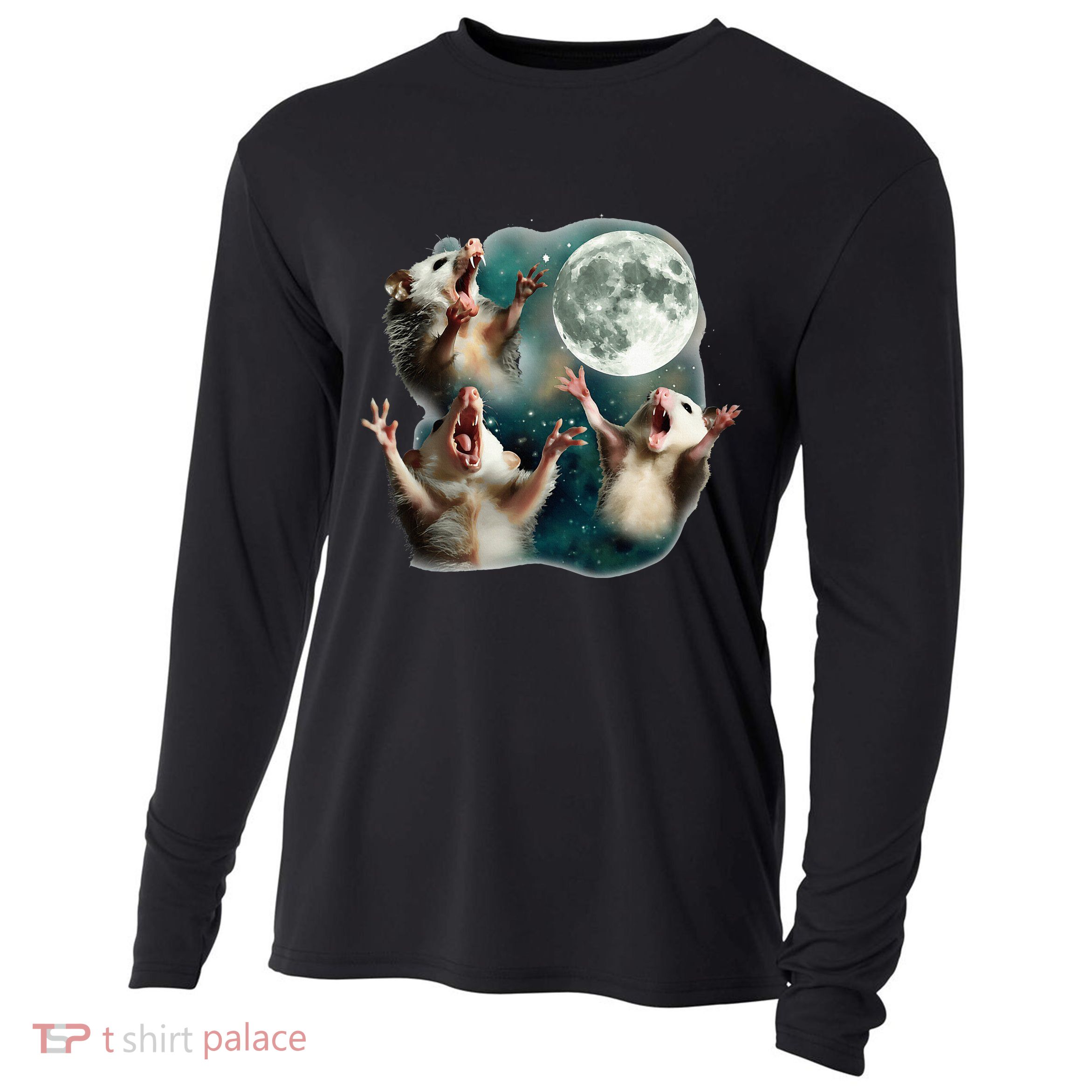 Three Possum Moon 3 Opossum Cooling Performance Long Sleeve Crew