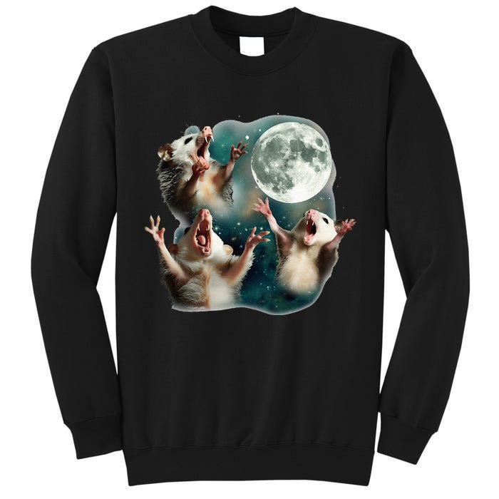 Three Possum Moon 3 Opossum Tall Sweatshirt