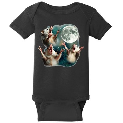 Three Possum Moon 3 Opossum Baby Bodysuit