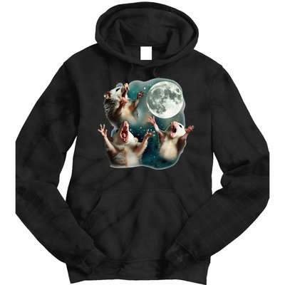 Three Possum Moon 3 Opossum Tie Dye Hoodie