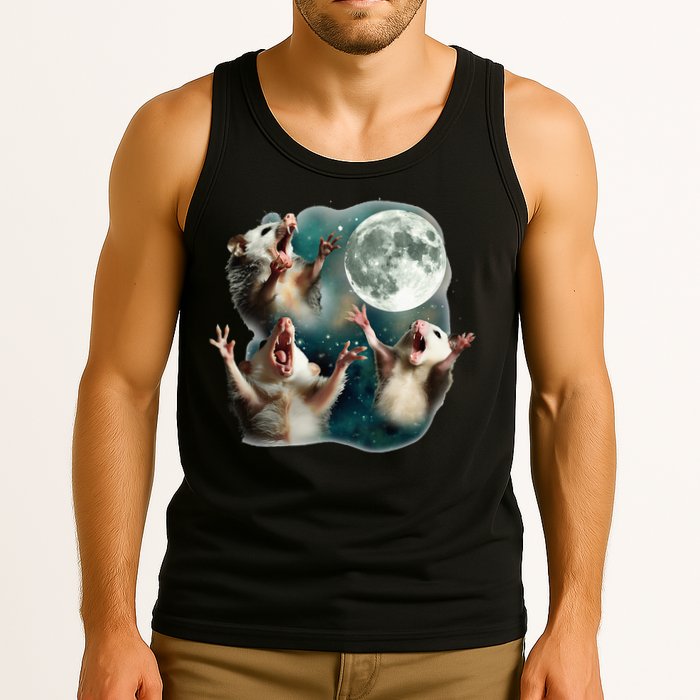Three Possum Moon 3 Opossum Tank Top