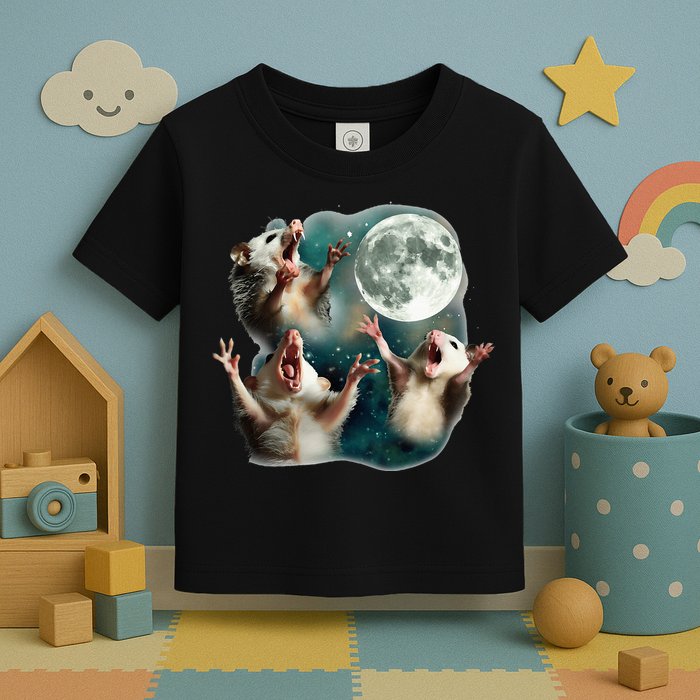 Three Possum Moon 3 Opossum Toddler T-Shirt