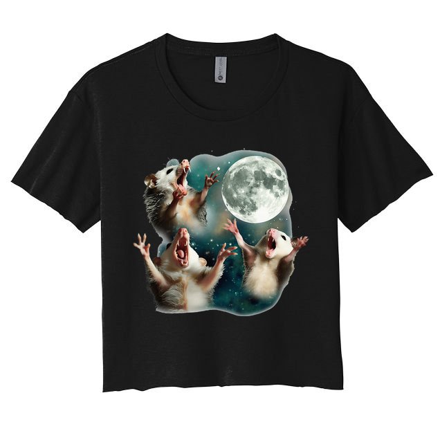 Three Possum Moon 3 Opossum Crop Top