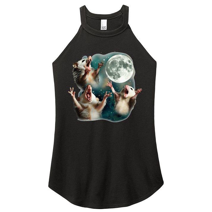 Three Possum Moon 3 Opossum Women's Perfect Tri Rocker Tank