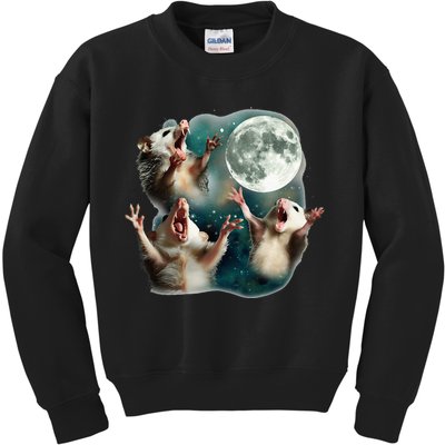 Three Possum Moon 3 Opossum Kids Sweatshirt