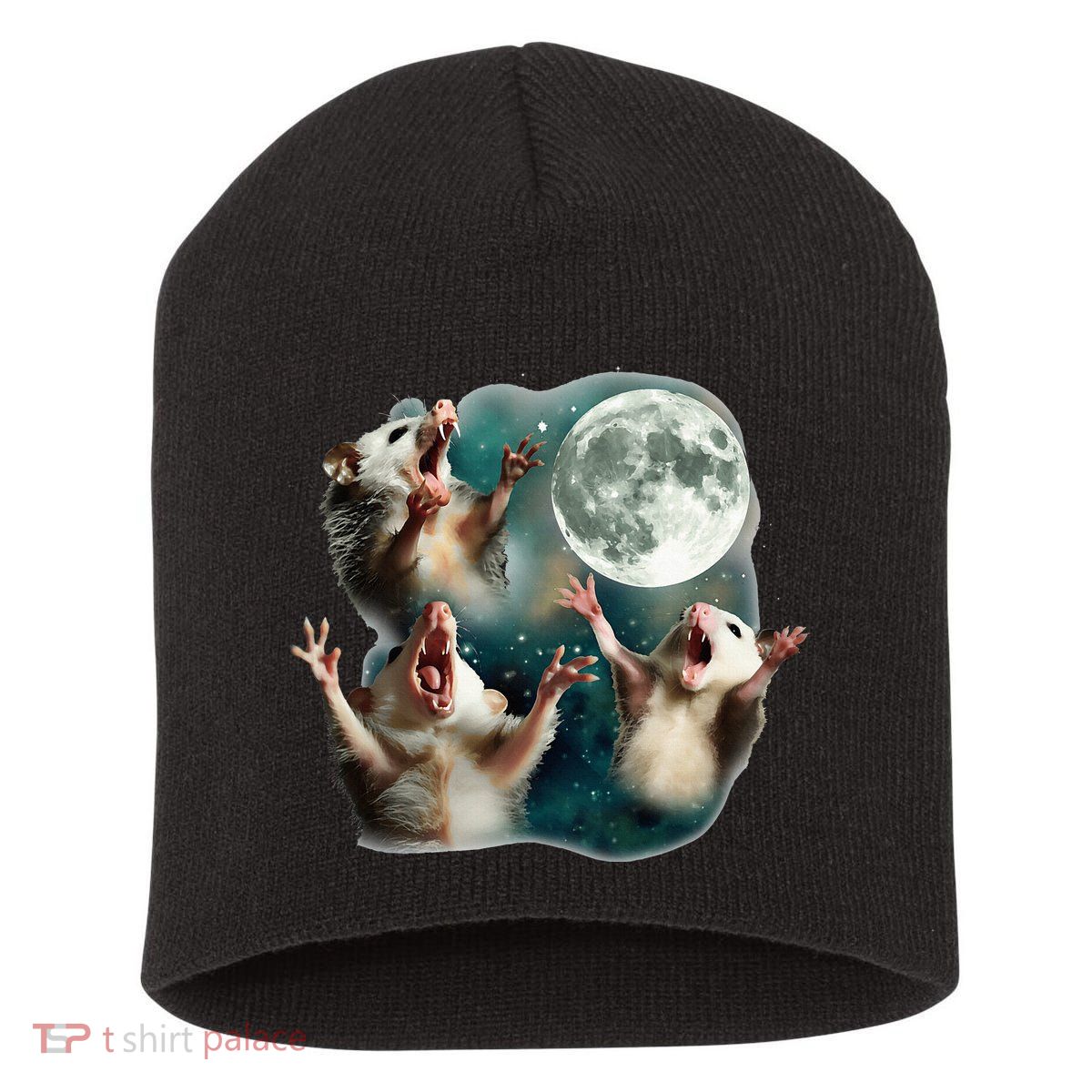 Three Possum Moon 3 Opossum Short Acrylic Beanie