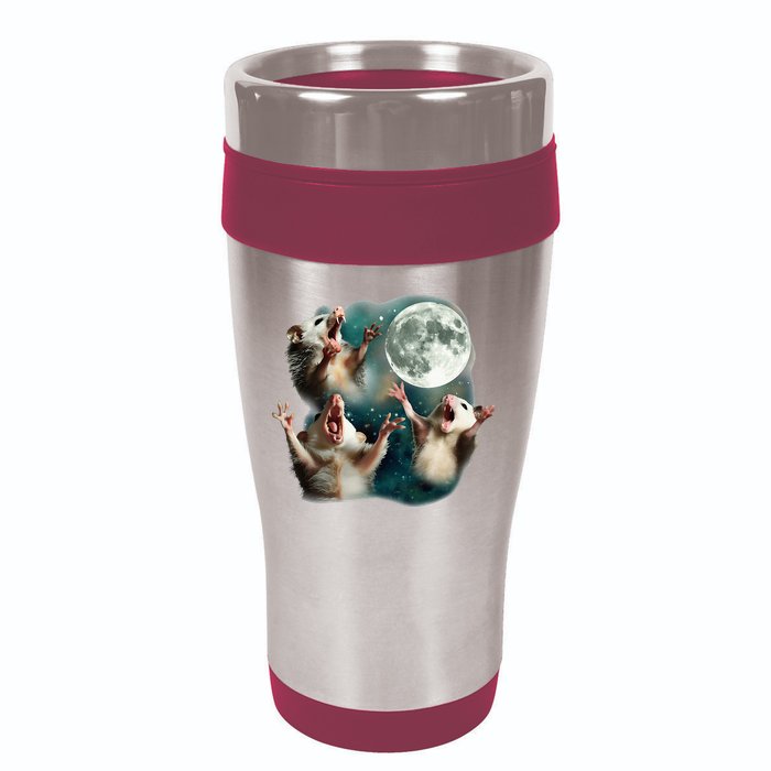 Three Possum Moon 3 Opossum 16oz Travel Tumbler