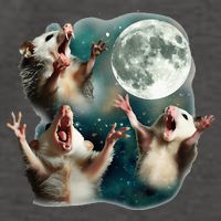 Three Possum Moon 3 Opossum Vector Backpack