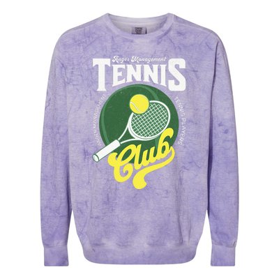 Tennis Player Management With Anger Therapy Colorblast Crewneck Sweatshirt