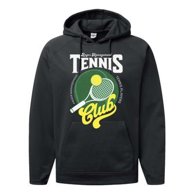 Tennis Player Management With Anger Therapy Performance Fleece Hoodie