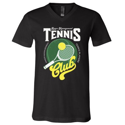 Tennis Player Management With Anger Therapy V-Neck T-Shirt