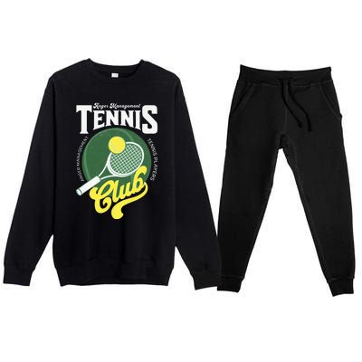 Tennis Player Management With Anger Therapy Premium Crewneck Sweatsuit Set