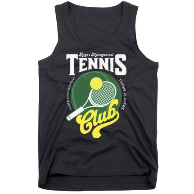 Tennis Player Management With Anger Therapy Tank Top