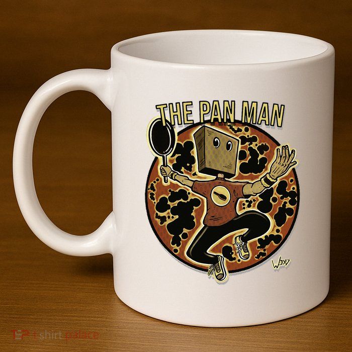 The Pan Man 11oz C Handle Ceramic Mug