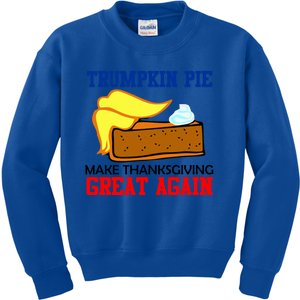 Trumpkin Pie Make Thanksgiving Great Again Funny Trump Gift Kids Sweatshirt