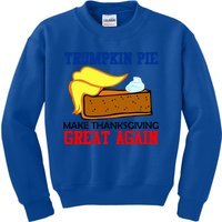 Trumpkin Pie Make Thanksgiving Great Again Funny Trump Gift Kids Sweatshirt