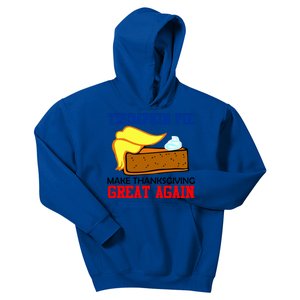 Trumpkin Pie Make Thanksgiving Great Again Funny Trump Gift Kids Hoodie