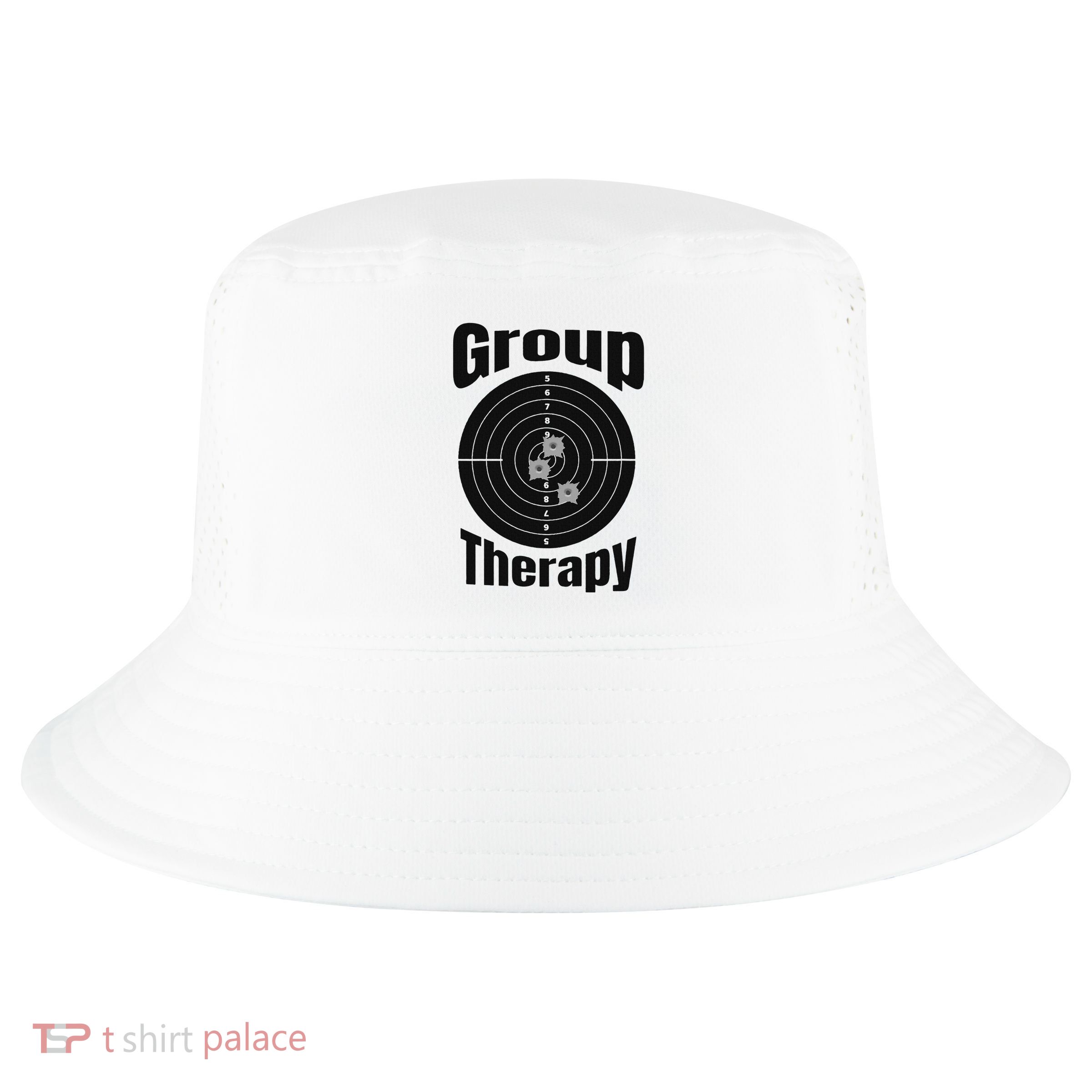 Target Practice Marksmanship Funny Group Therapy Cool Comfort Performance Bucket Hat