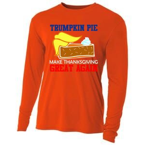 Trumpkin Pie Make Thanksgiving Great Again Gift Cooling Performance Long Sleeve Crew