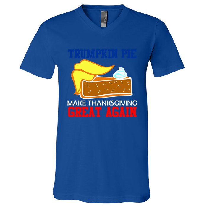 Trumpkin Pie Make Thanksgiving Great Again Gift V-Neck T-Shirt