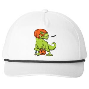 Trex Pumpkin Mask Costume Halloween Tyrannosaurus Dinosaur Cool Gift Snapback Five-Panel Rope Hat