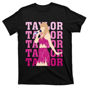 Taylor Personalized Name I Love Taylor Girl Groovy T-Shirt