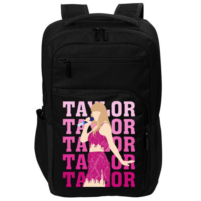 Taylor Personalized Name I Love Taylor Girl Groovy Impact Tech Backpack