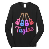 Taylor Personalized Name I Love Taylor Girl Groovy 70S Long Sleeve Shirt