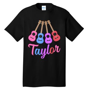 Taylor Personalized Name I Love Taylor Girl Groovy 70S Tall T-Shirt