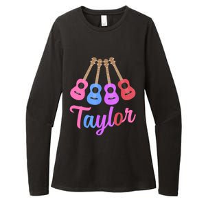 Taylor Personalized Name I Love Taylor Girl Groovy 70S Womens CVC Long Sleeve Shirt