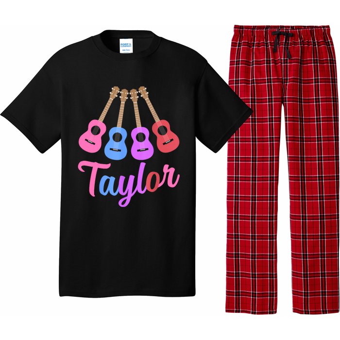 Taylor Personalized Name I Love Taylor Girl Groovy 70S Pajama Set