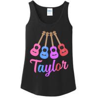 Taylor Personalized Name I Love Taylor Girl Groovy 70S Ladies Essential Tank