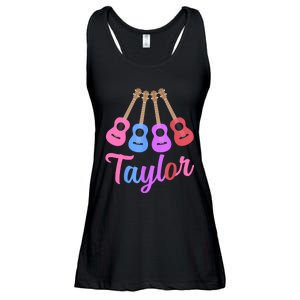 Taylor Personalized Name I Love Taylor Girl Groovy 70S Ladies Essential Flowy Tank