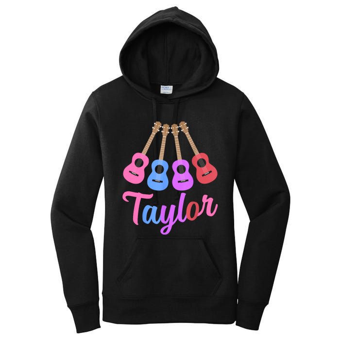 Taylor Personalized Name I Love Taylor Girl Groovy 70S Women's Pullover Hoodie