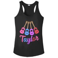 Taylor Personalized Name I Love Taylor Girl Groovy 70S Ladies PosiCharge Competitor Racerback Tank