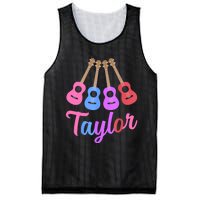 Taylor Personalized Name I Love Taylor Girl Groovy 70S Mesh Reversible Basketball Jersey Tank