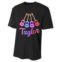 Taylor Personalized Name I Love Taylor Girl Groovy 70S Performance Sprint T-Shirt