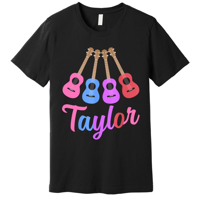 Taylor Personalized Name I Love Taylor Girl Groovy 70S Premium T-Shirt