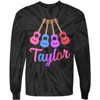 Taylor Personalized Name I Love Taylor Girl Groovy 70S Tie-Dye Long Sleeve Shirt