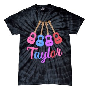 Taylor Personalized Name I Love Taylor Girl Groovy 70S Tie-Dye T-Shirt