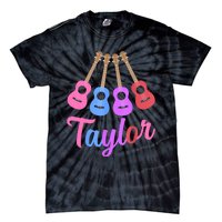 Taylor Personalized Name I Love Taylor Girl Groovy 70S Tie-Dye T-Shirt