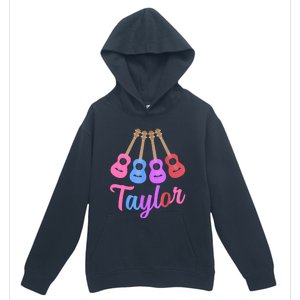 Taylor Personalized Name I Love Taylor Girl Groovy 70S Urban Pullover Hoodie