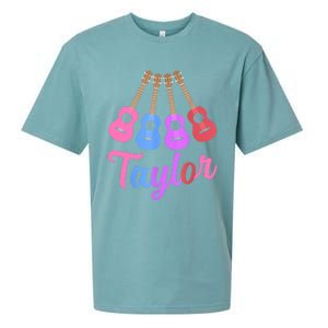 Taylor Personalized Name I Love Taylor Girl Groovy 70S Sueded Cloud Jersey T-Shirt