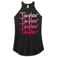 T.aylor Personalized Name Women’s Perfect Tri Rocker Tank